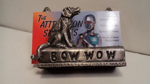 Welforth HO24 Pewter Dog Desk Business Card Holder