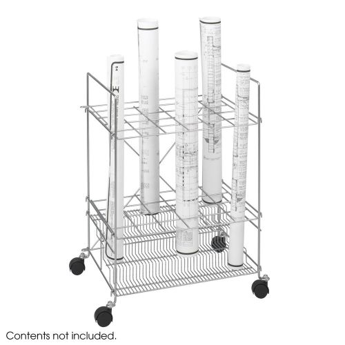 Chrome Wire Roll File, 24 Compartment