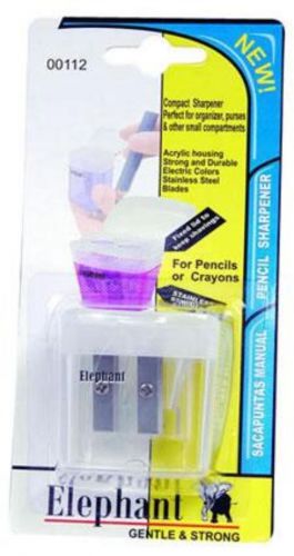 2-Hole Flip Top Pencil Sharpener Carded