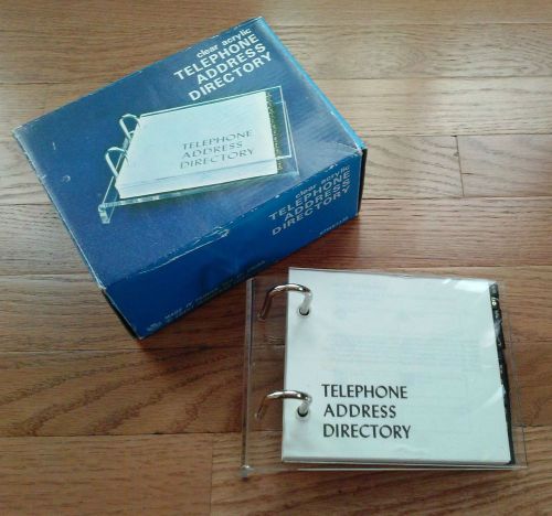 NEW CLEAR ACRYLIC TELEPHONE ADDRESS DIRECTORY