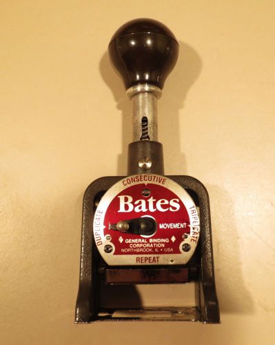 Bates Standard Multiple Movement Numbering Machine, 7 Wheels, Type Size E