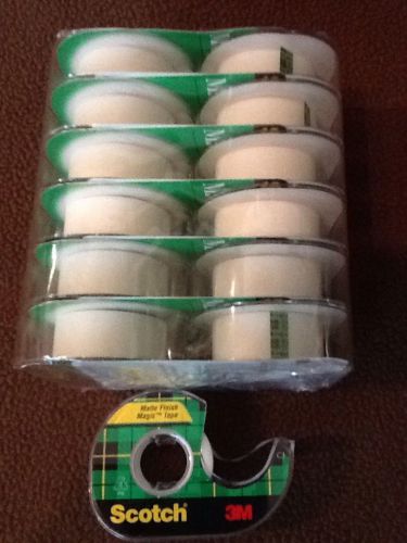 3M  Scotch Magic Invisible Tape In Dispenser, 3/4&#034;x550In15-12Rolls/PK, Clear