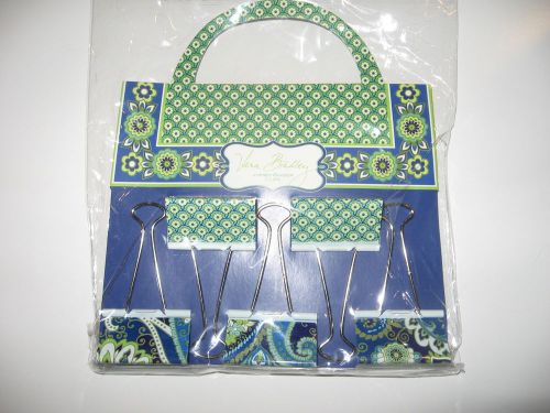 Vera Bradley RHYTHM and BLUES Jumbo Binder Clips NWT