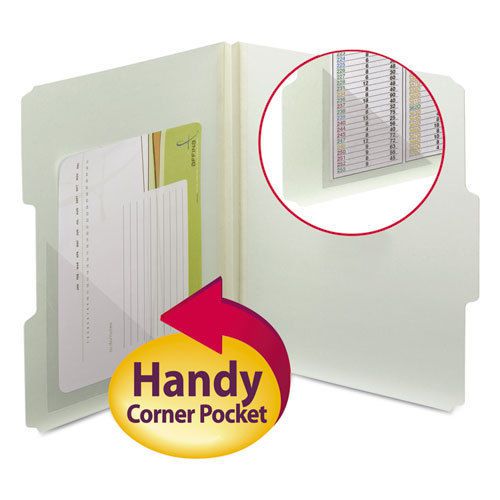 Self-Adhesive Poly Corner Pockets, Clear, 4x4, 100/Box