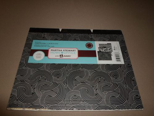 Martha Stewart Home Office File Folders~6 Letter-Size Folders, NEW IN PACKAGE