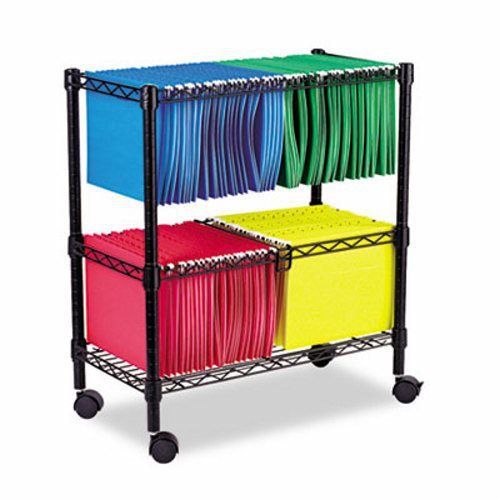 Alera two-tier rolling file cart, 26w x14d x 29-1/2h, black (alefw601426bl) for sale