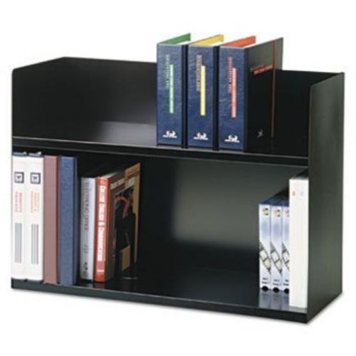 Two-Tier Book Rack  Steel  29 1/8 x 10 3/8 x 20  Black