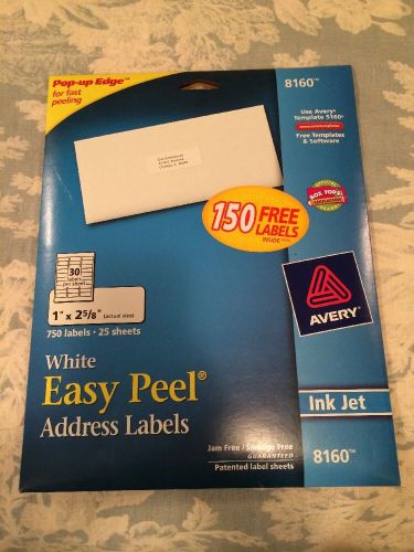 Avery White Easy Peel 8160