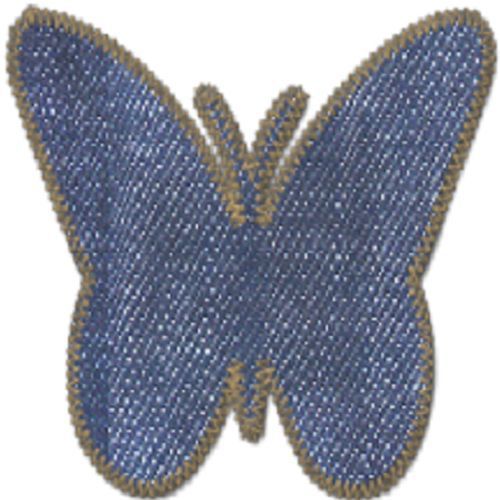 30 Custom Denim Butterfly Personalized Address Labels