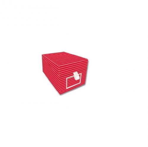 New Red/Cream Semikolon Index Card File Box 4 X 6 Inches Dividers A To Z