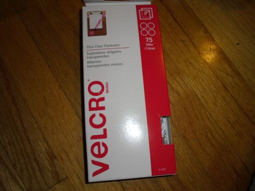 75pk velcro sticky back hook and loop fasteners 5/8 inch diameter clear for sale