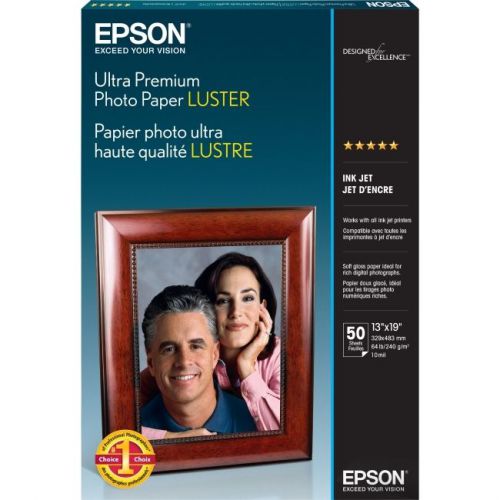 EPSON - ACCESSORIES S041407 50 SHEET 13 X 19 PREMIUM LUSTER