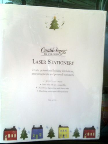 Creative Papers Laser Stationery Christmas Winter Wonderland 50 sheets NEW