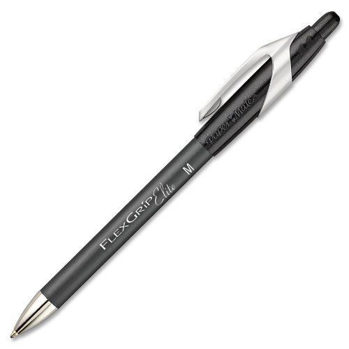 Paper Mate 85580 Flexgrip Elite Retractable Ballpoint Pens, Medium Point, Black,