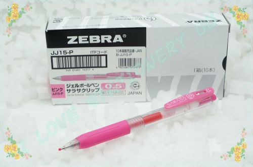 ZEBRA SARASA JJ15 COLOR EASY CLIP GEL PEN 0.5mm 10 PIECE BOX (PINK)