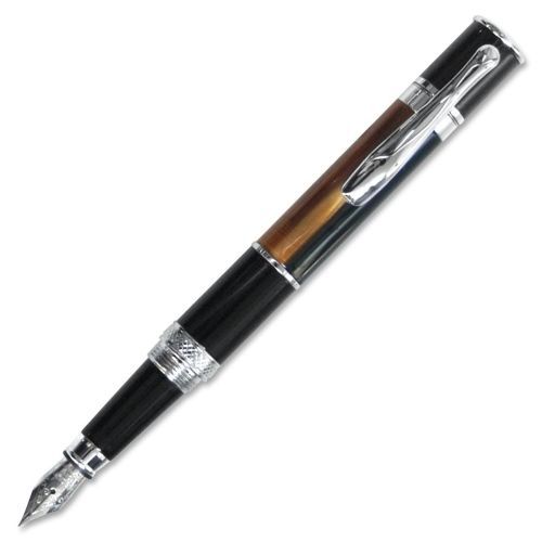 Monteverde Mini Jewelria Stripe Fountain Pen - Medium - Brown Barrel - 1 Ea