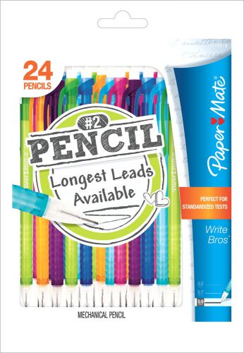 Paper Mate Write Bros Mechanical Pencil, 0.9 Mm, Assorted, 24 Per Pack (1770318)