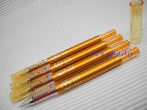 5 NEW Pilot Hi-Tec-C Maica 0.3mm ultra fine needle tip gel /Roller Pen A. Orange