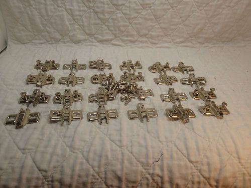 Lot of 24 Blum 173L810 Adjustable 0mm Clip Plate &amp; System Screws, Nickel Plated