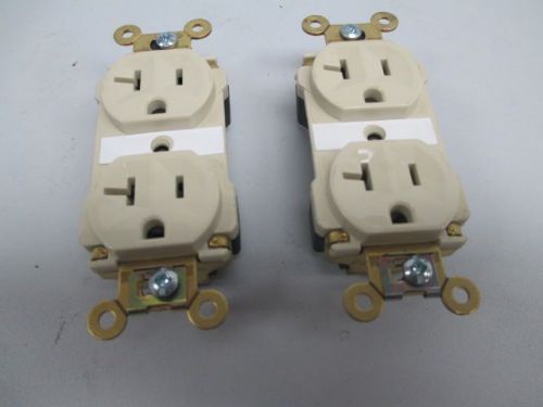 LOT 2 NEW PASS SEYMOUR 1HBJ8 PLUG TAIL DUPLEX RECEPTACLE 20A 125V D232512