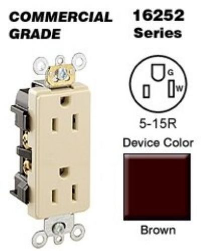 Leviton 16252 15-amp  125-volt  decora plus duplex receptacle  straight blade  c for sale