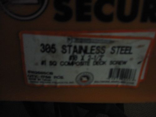 swan secure 305 stainless steel #10 x 2-1/2 #1 square deck screws