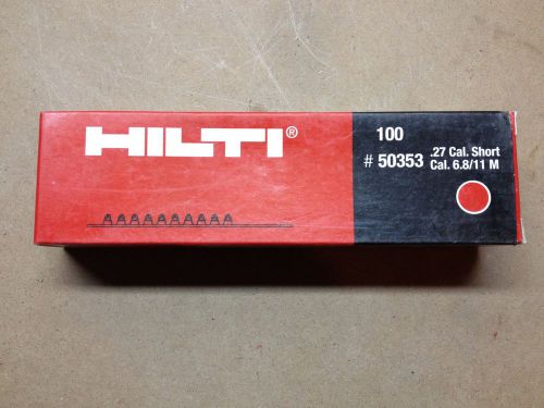 Hilti cartridge 6.8/11 m .27 cal red - heavy strength use w/dx 460, dx 351, dx36 for sale