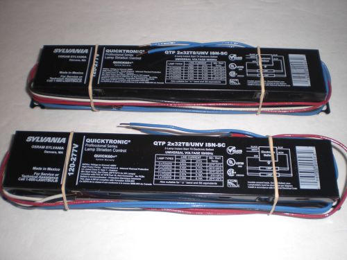 LOT OF 2 SYLVANIA QUICKTRONIC QTP 2x32T8/UNV ISN-SC BALLAST