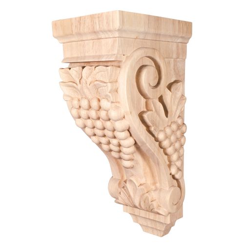 Medium Grape Wood Corbel. 5&#034; x 7 &#034; x 14&#034; .Rubberwood