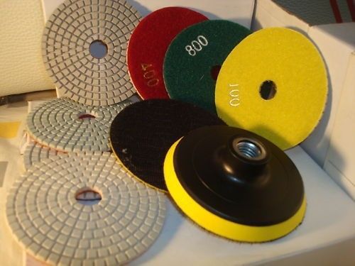 Diamond Polishing Pads 6 inch FREE SHIP 18+1 Piece Set Granite Stone Concrete