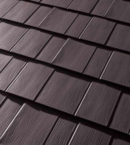 Metalworks Astonwood River Rock Brown shingles by Tamko