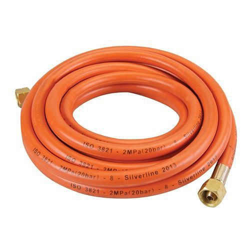 Silverline 522597 Propane Butane 5M Gas Torch &amp; Regulator Hose 5 Metre Tools