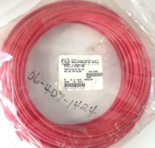 RED NYLON TUBING 3/16&#034; OD X .025 100FT