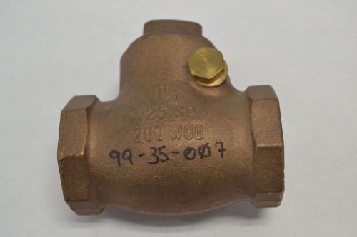 New lunkenheimer 200wog bronze 125 swing gate 1-1/4 in npt check valve b268973 for sale