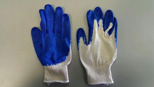 Rubber coated palm gloves size mens large nwot lot of 6 pairs. for sale