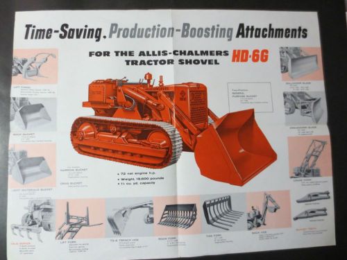 Allis-Chalmers HD6G  Crawler Tractor Vintage  Sales Brochure