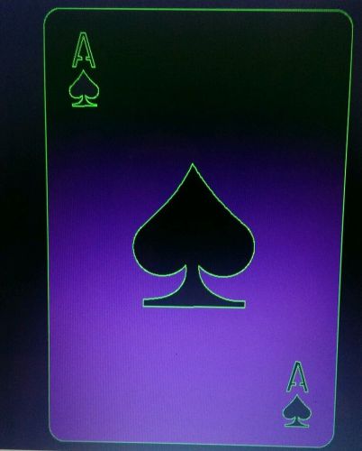 Ace of spades card CNC cutting .dxf format file for plasma, waterjet