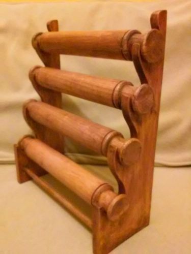 UNIQUE ~ Handmade 4 Tier Wooden Jewelry Bracelet Bars Display Countertop