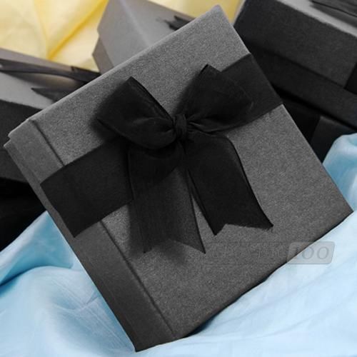 5 Black Square Bracelet Bangle Gift Box Case 3.5x1.3&#034; HOT