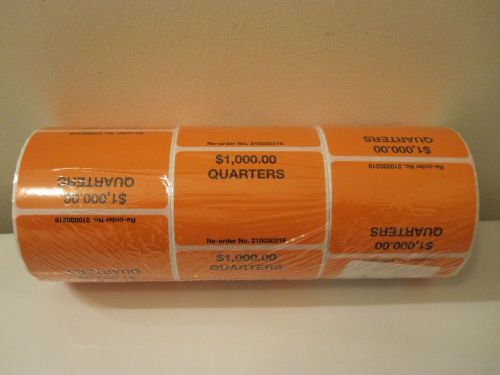 (qty. 3)  rolls mmf coin tote bank retail shipping labels 210030216 quarters for sale