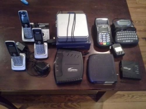 Phone System, modem, router, label maker, POS system, postal scale