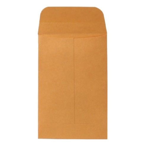 Sparco kraft coin envelope, gummed, 20 lb., 3&#034;x4 1/2&#034;, brown for sale