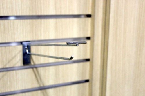 12&#034; Chrome Slatwall Accessory Hooks (12 per box)