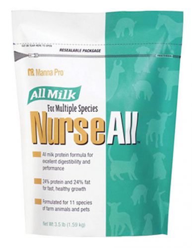 NurseAll Milk Replacer Powder Multi-Species 8lb Calf Lamb Fawn Pup Foal Pig