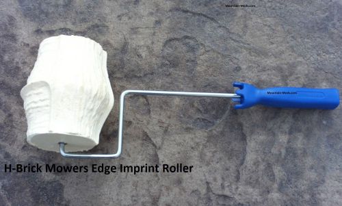 Concrete landscape curbing h-brick mower edge imprint texture roller stamp new for sale