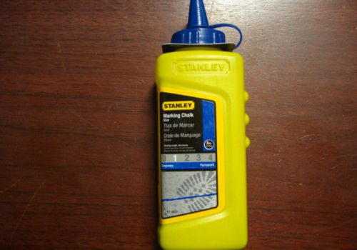 STANLEY 8oz Blue Marking Chalk 47-803, Rectangle Bottle, Temporary Qty. 8, /DA1/