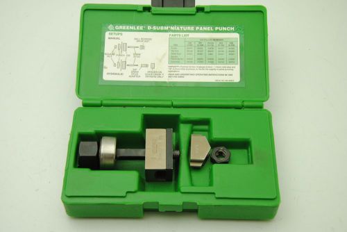 Greenlee 231, 15 Pin D-Subminiature Panel Punch w/ Case and Extra Parts