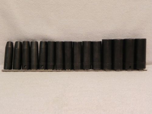 Proto Professional Metric 6 Point 1/2&#039;&#039; Drive Impact Socket Set 16 Piece