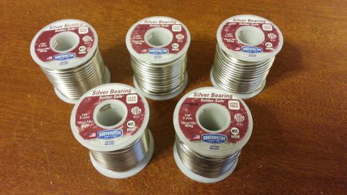 Worthington Solder-Safe .118inch Dia. Lead Free Silver Bearing 5-1LB Spools NEW