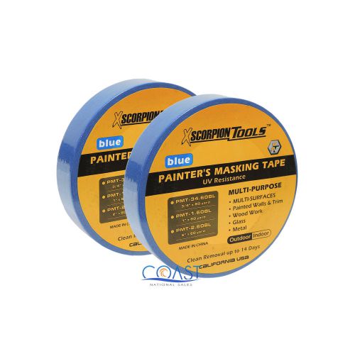 2X Multi-Surfaces Blue Painter Masking Tape 3/4&#034; 180 Feet PMT34.60BL - 2 PCS